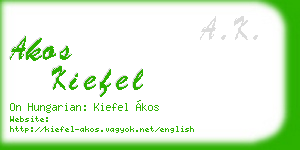akos kiefel business card